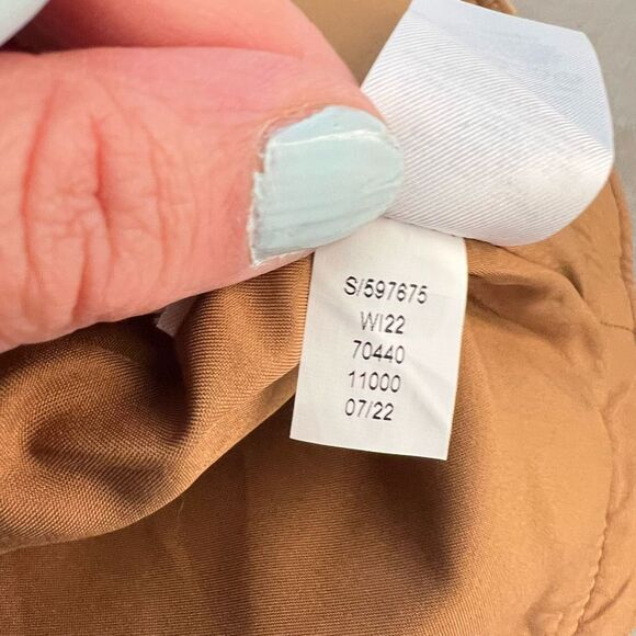 Loft camel gold button detail mini skirt size 14 - Picture 7 of 8